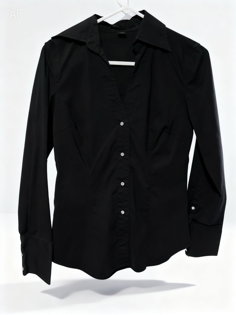 Express Black Button-Up Shirt